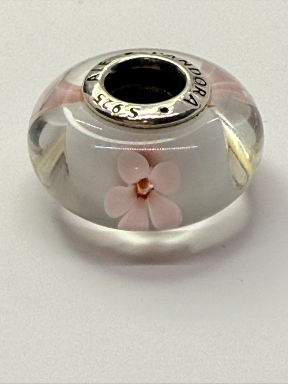 Retired Pandora Pink Cherry Blossom Murano Charm 790947